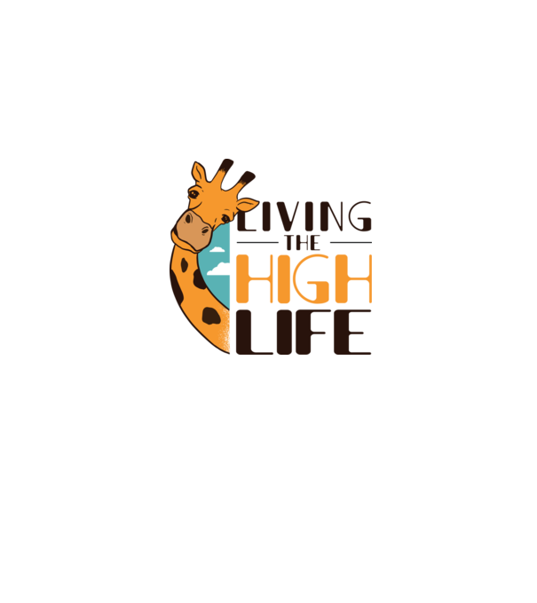 Giraffe highlife minta szürke pólón