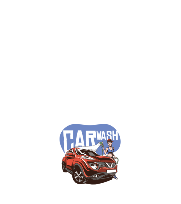 CarWash minta fehér pólón