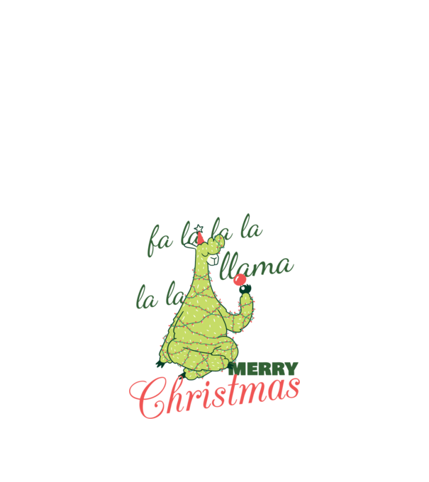 Llama Christmas minta fehér pólón
