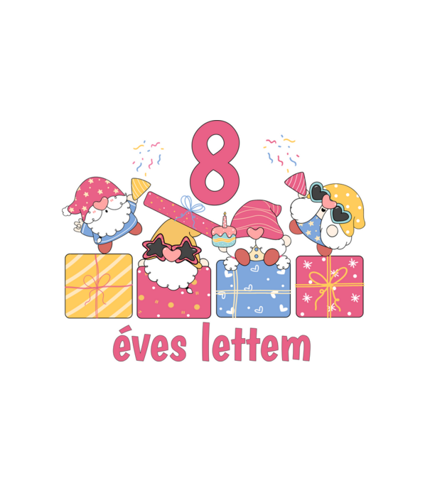 8 éves lettem minta fehér pólón