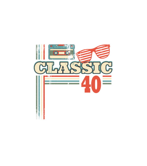 Classic 40 minta fehér pólón