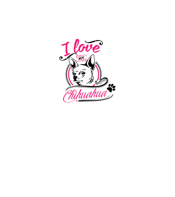 I love my chihuahua minta fehér pólón