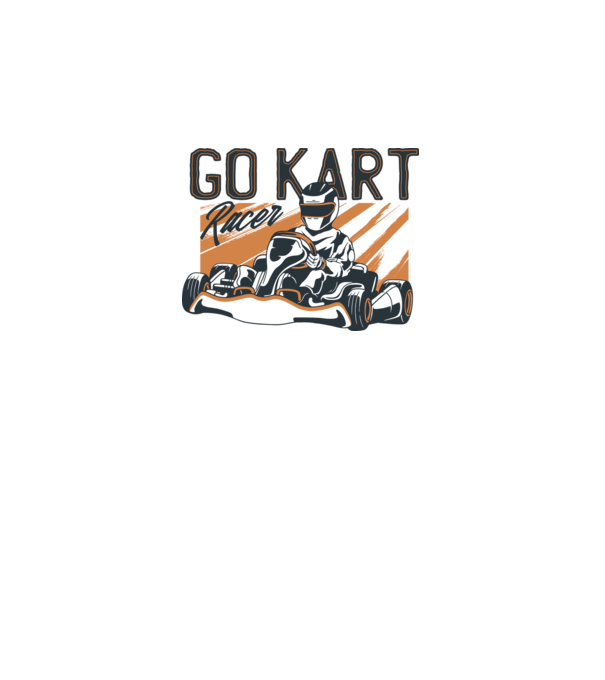 Gokart minta fehér pólón