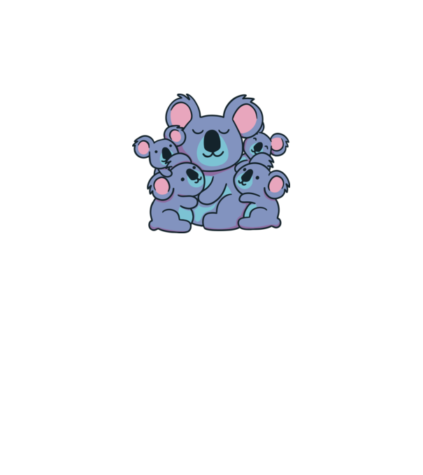 ARANYOS KOALA CSALÁD minta dusty pink pólón