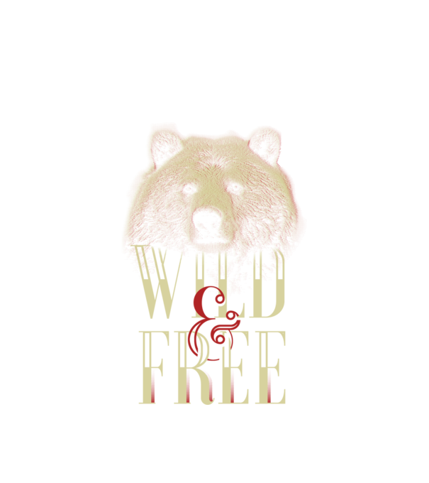 Wild & Free minta fehér pólón