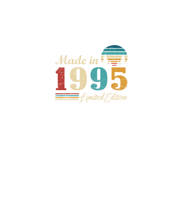 Vintage birthday 1995 minta fekete pólón