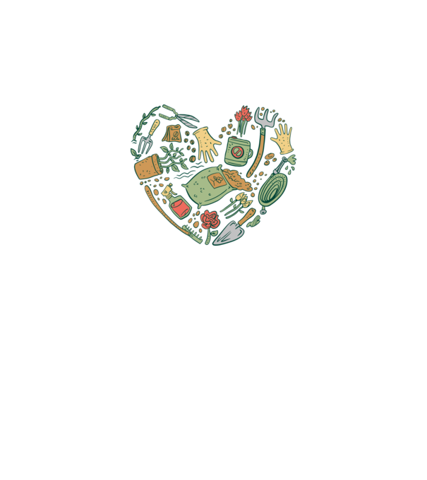 10717-Gardentools-Heart-tshirt-PR_t-shirt minta fehér pólón