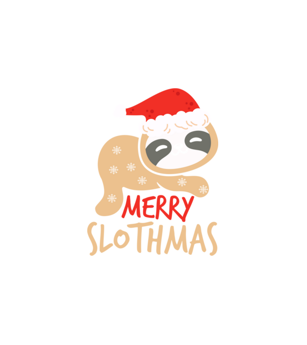 Merry slothmas minta fehér pólón