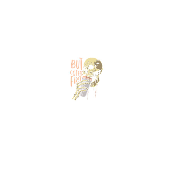 Coffee Skull minta fekete pólón