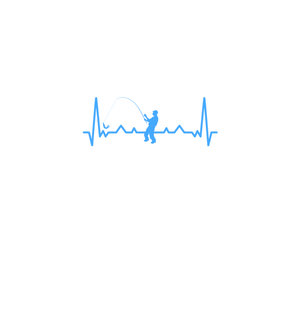 Heartbeat with fisherman (színezhető) minta farmerkék pólón