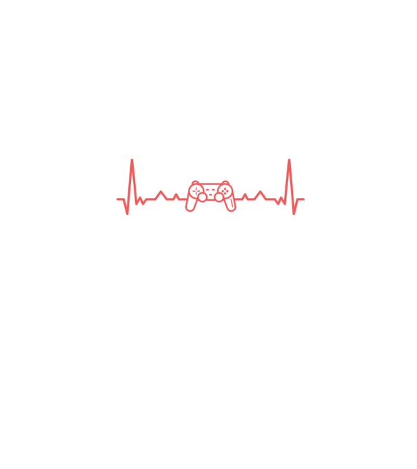 Heartbeat with gamepad minta fekete pólón