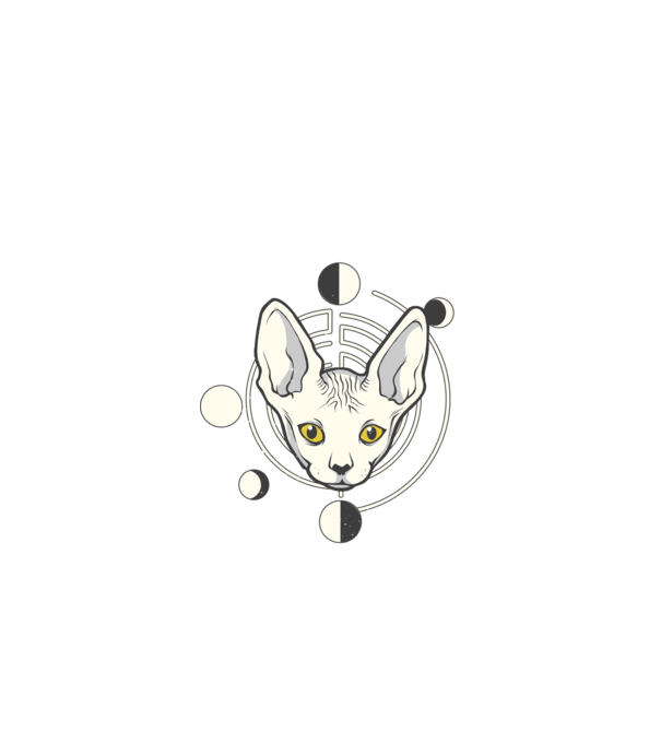 Spynxh Cat Moon minta fekete pólón