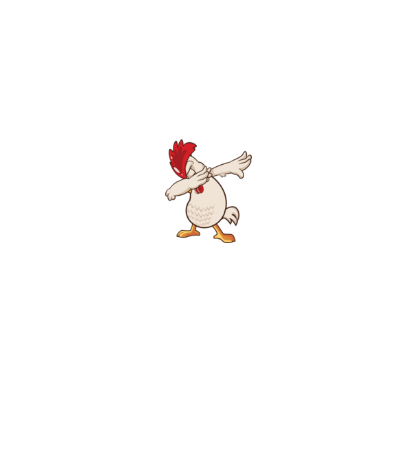 Chicken dabbing minta fekete pólón