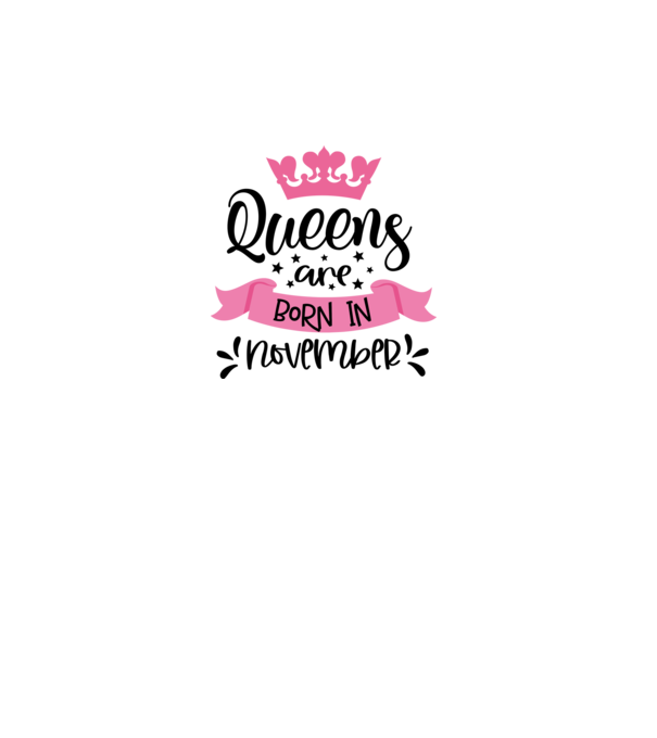 Queens are born in november minta fehér pólón