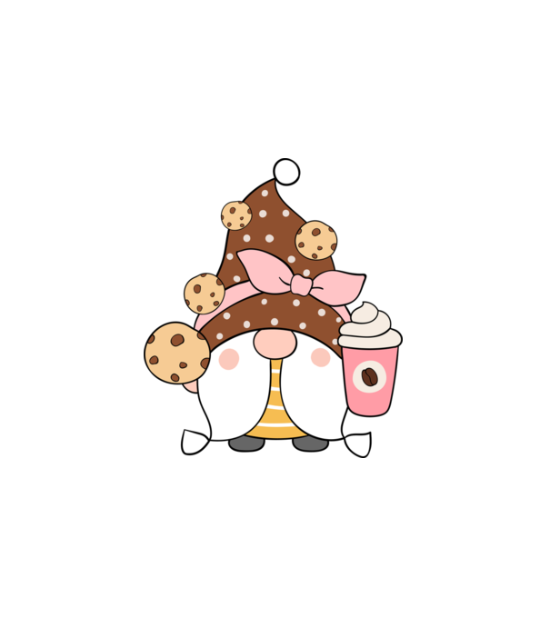 Coffee Gnomes minta fehér pólón