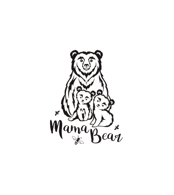 Mama Bear minta fehér pólón
