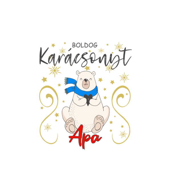 Boldog Karácsonyt Apa minta fehér pólón