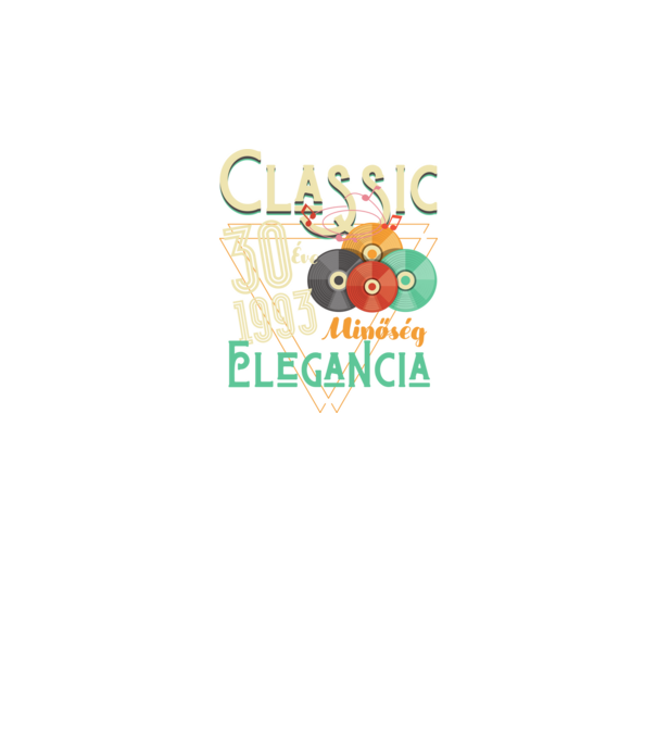 Classic 30 éve minta fekete pólón