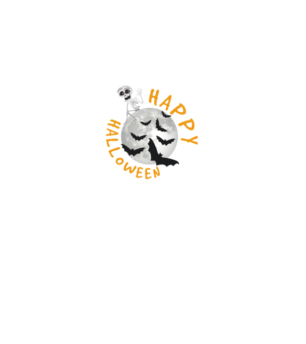 Happy Halloween minta fekete pólón