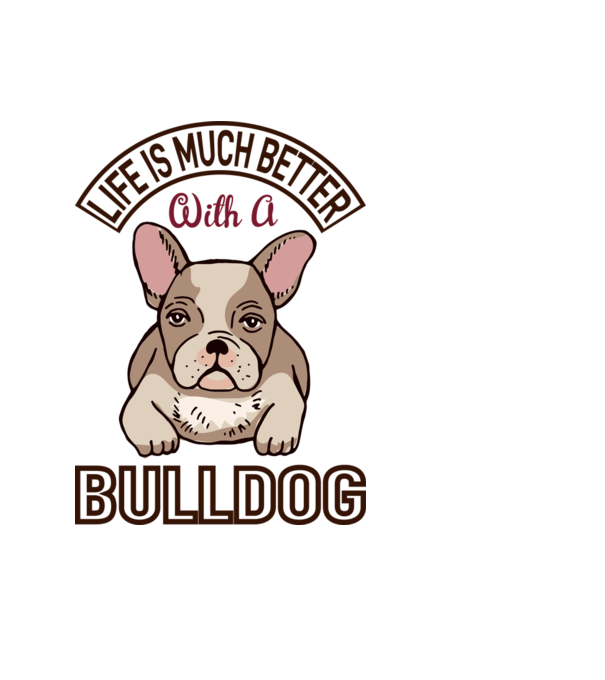 Bulldog minta világoskék pólón