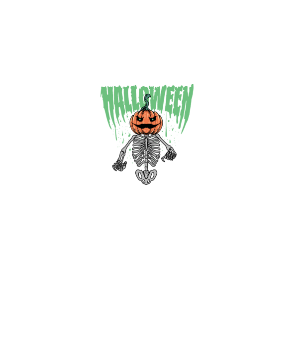 Hátborzongató Halloween minta fekete pólón