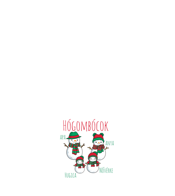 Hógombócok - apa, anya, hugica, nővérke minta világos rózsaszín pólón