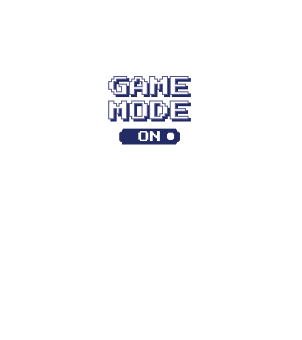 Game Mode On minta fehér pólón