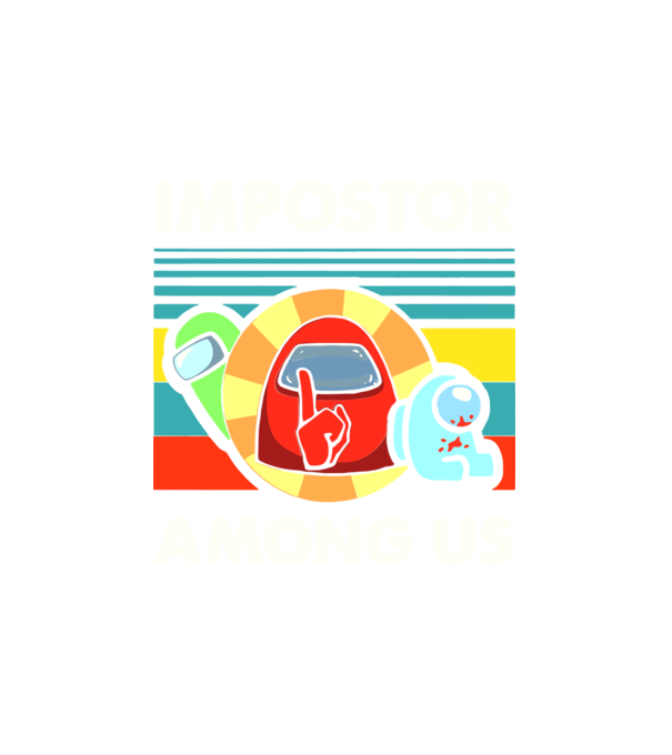Impostor Among Us minta fehér pólón