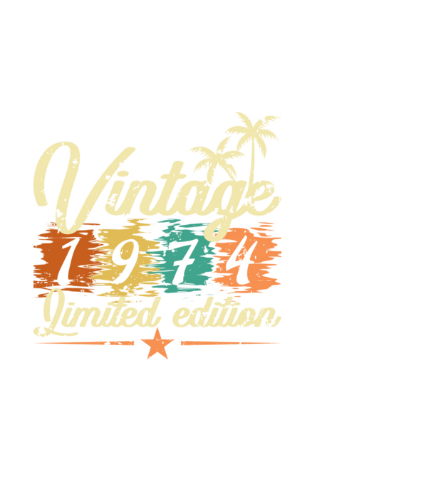 Vintage 1974 minta fekete pólón