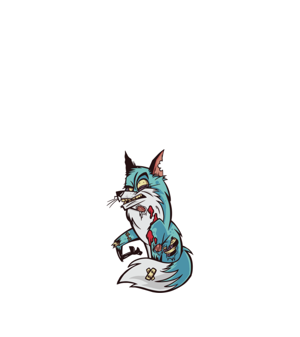 Fox Zombie minta fehér pólón