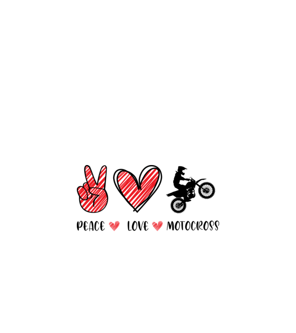 Peace Love Motocross minta fehér pólón