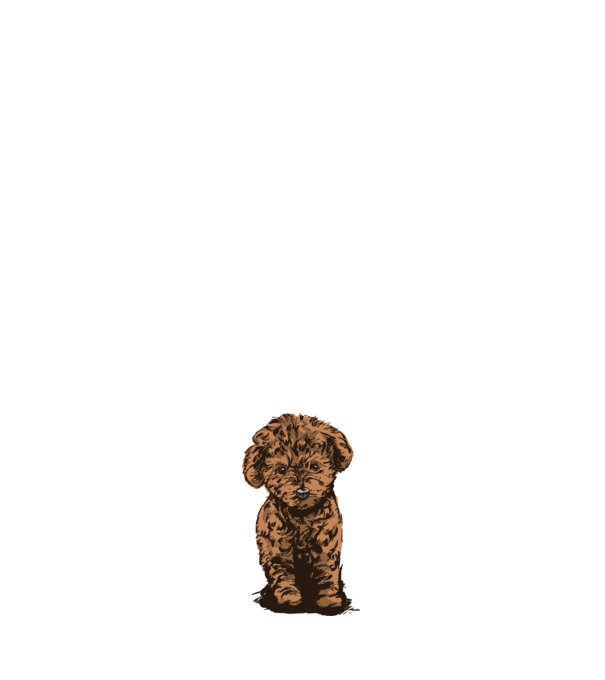 Poodle dog minta világos rózsaszín pólón