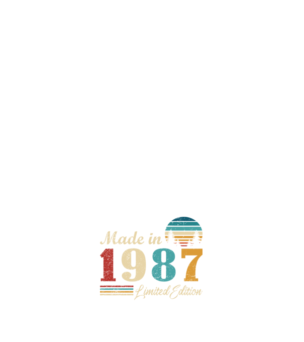 Vintage birthday 1987 minta fehér pólón