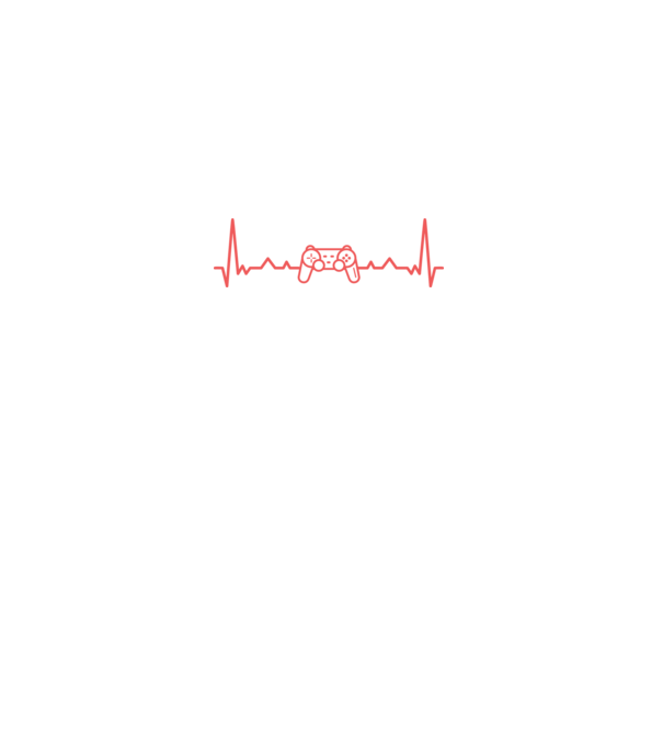 Heartbeat with gamepad minta fekete pólón