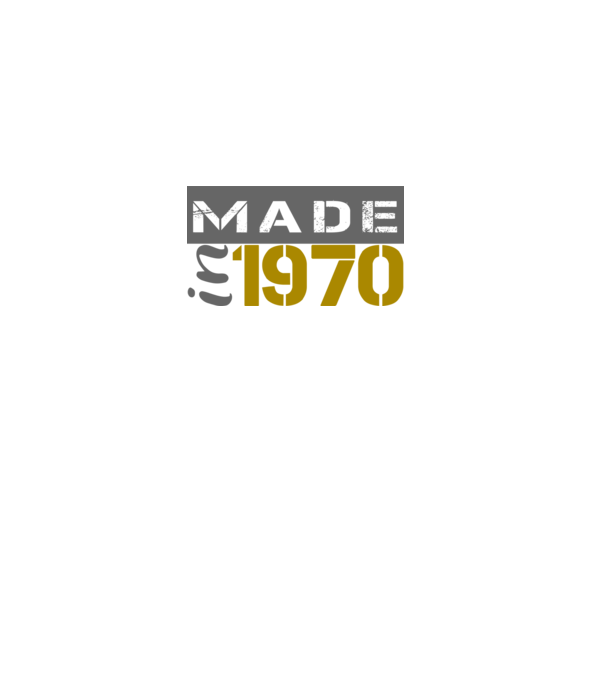 Made in 1970 minta fekete pólón