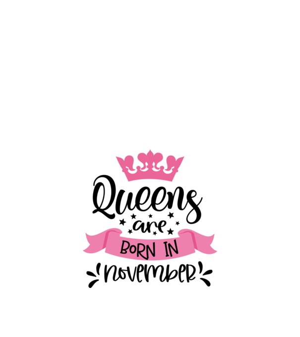 Queens are born in november minta fehér pólón