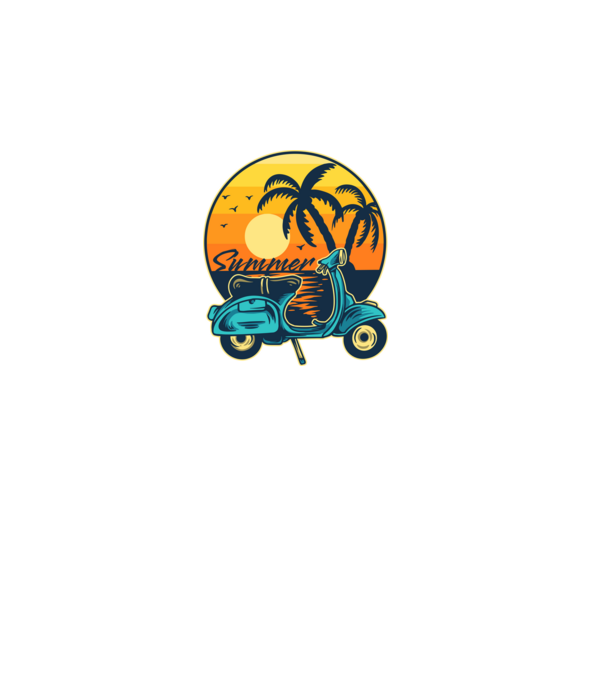 Summer With Vespa minta szürke pólón
