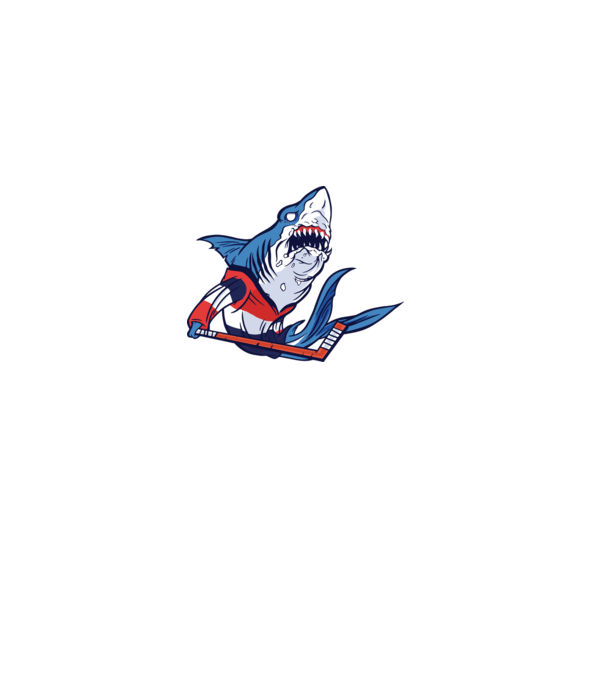 Shark Hockey minta homokszín pólón