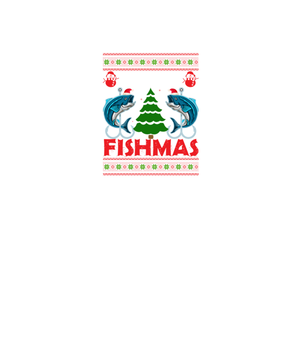 Merry Fishmas minta fekete pólón