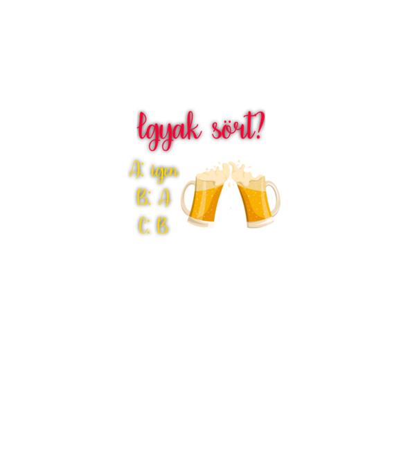 Igyak sört? minta fekete pólón