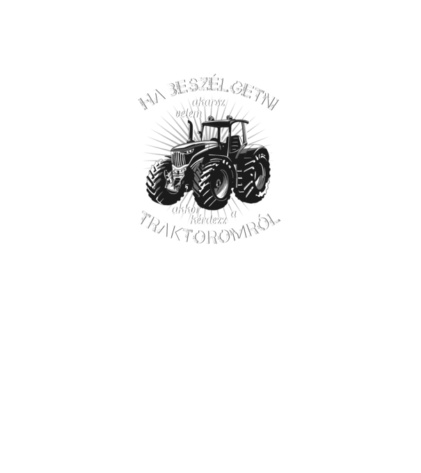Traktoros minta fekete pólón