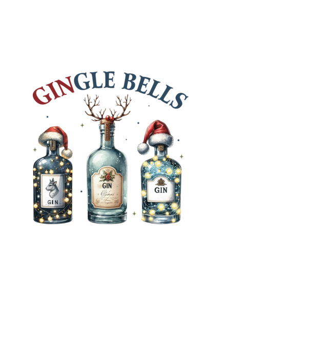 Gingle Bells minta fehér pólón