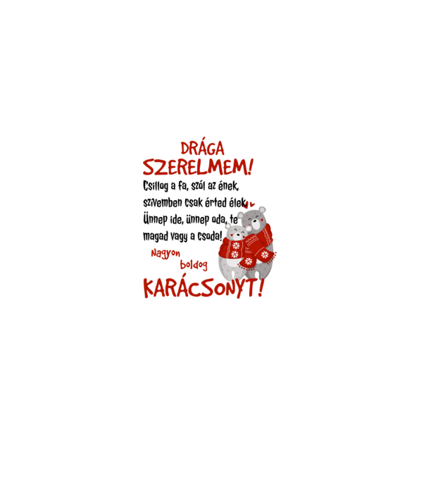 Boldog karácsonyt szerelmem minta piros pólón