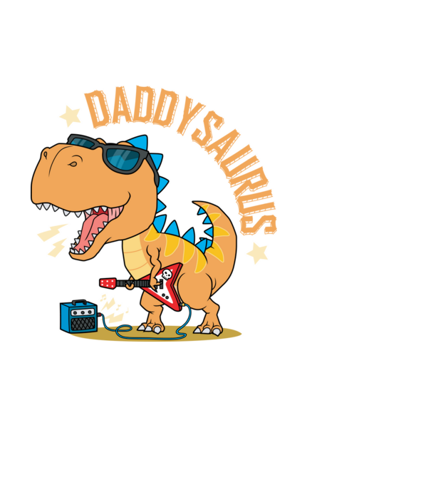 Daddy saurus minta fekete pólón