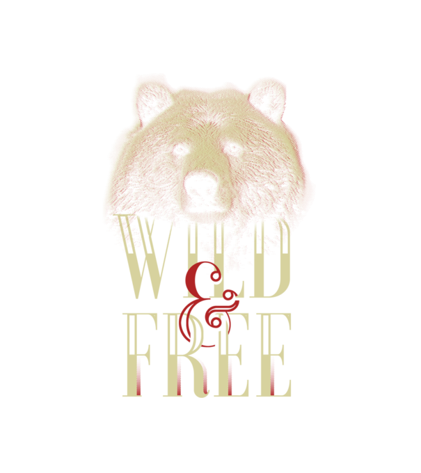 Wild & Free minta fehér pólón