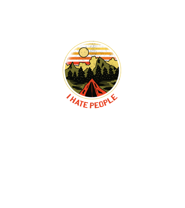 Camping Retro minta fekete pólón