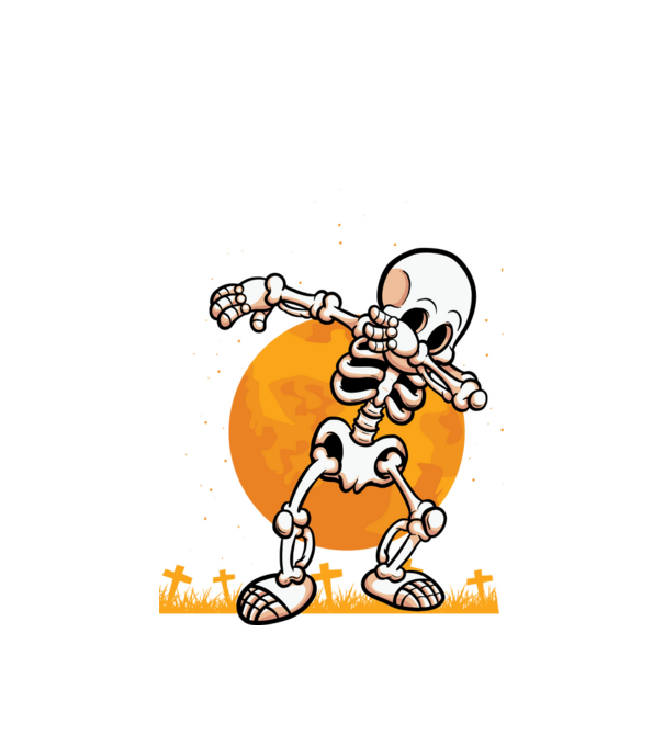 Halloween Dabbing minta fehér pólón