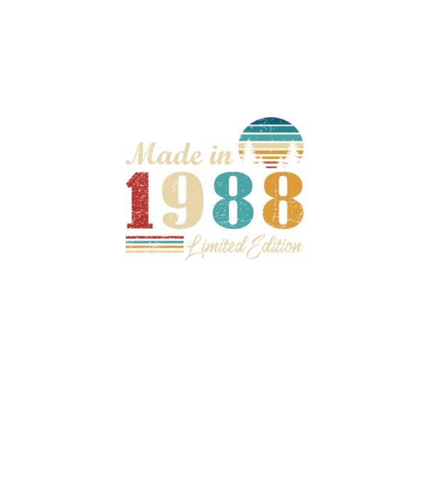 Vintage birthday 1988 minta fekete pólón