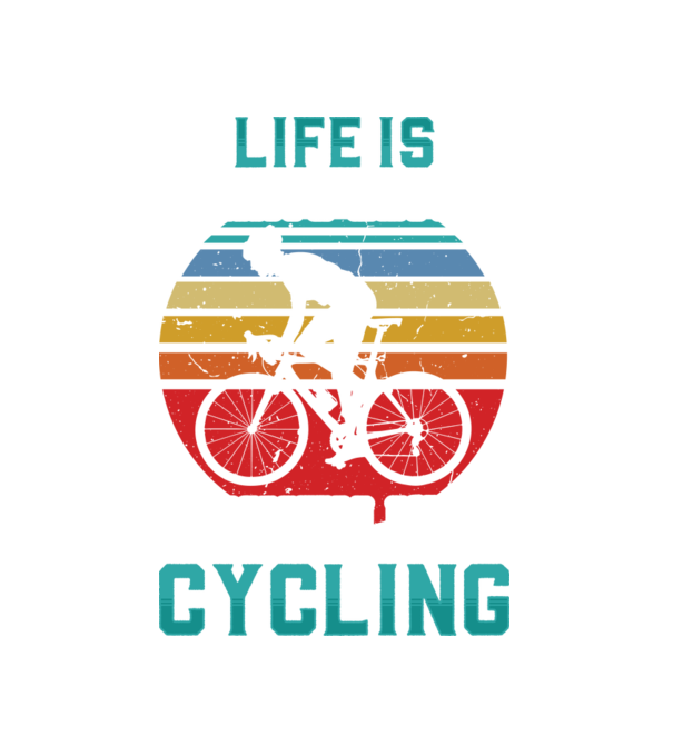 Life if Cycling minta fehér pólón