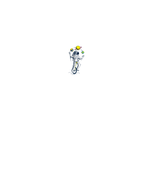 Astronaut juggling minta világos rózsaszín pólón